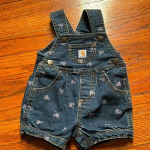 3 month girl Carhartt shortalls